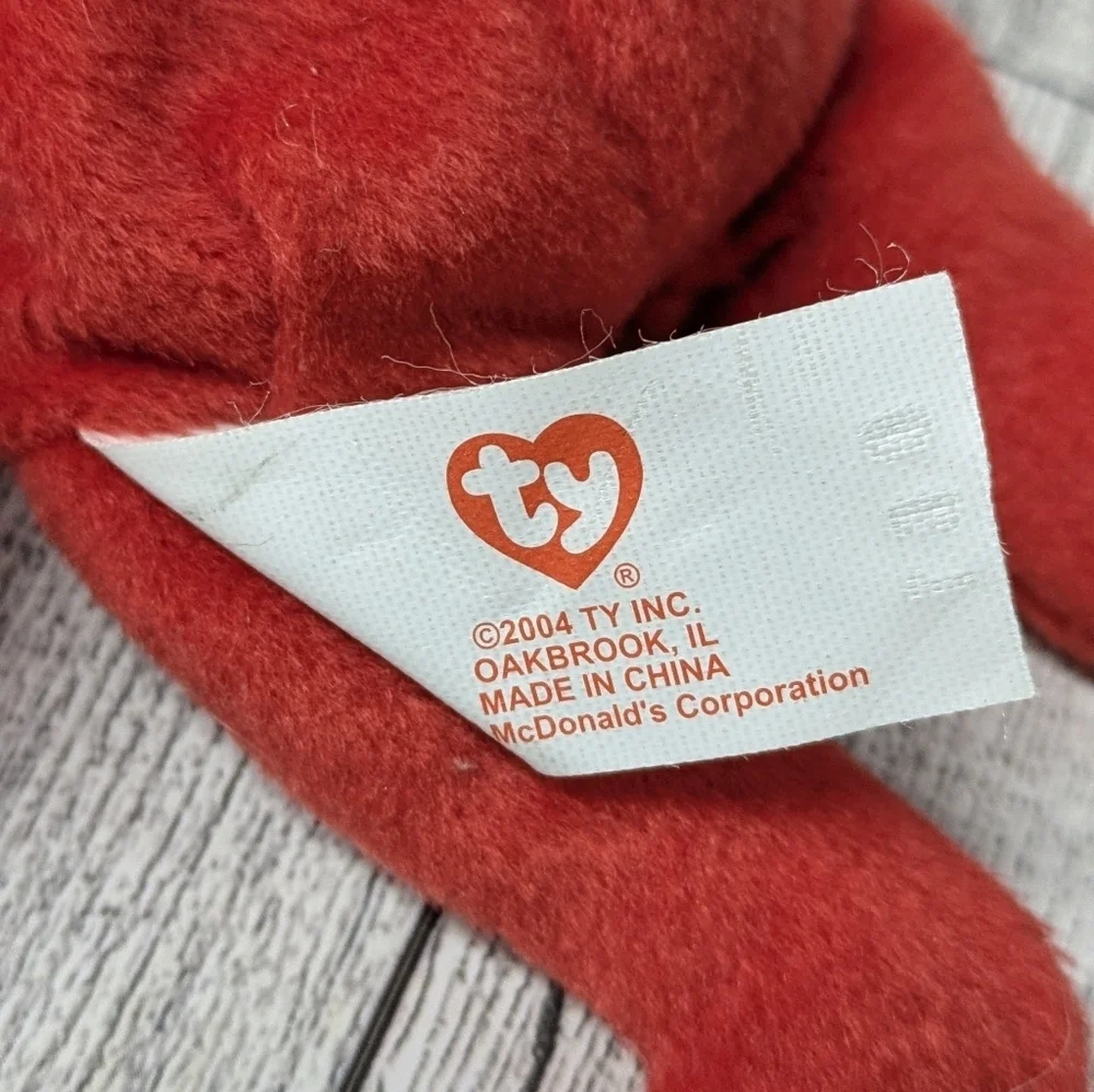 Ty  McDonald's Red Bear with White Hat